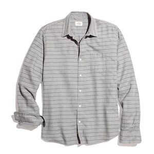 Marine Layer Lipton Long Sleeve Flannel Button Down Striped Shirt